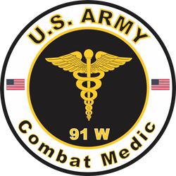 US Army MOS 91W Decal Combat Medic