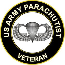 US Army Parachutist Veteran Sticker Decal