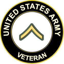 US Army Private Veteran Sticker Decal