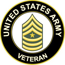 US Army Sergeant Major Veteran Sticker Decal