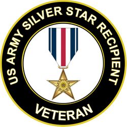 US Army Silver Star Recipient Veteran Sticker Decal