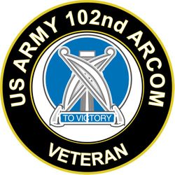 US Army Veteran 102nd ARCOM Unit Crest Sticker Decal