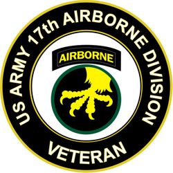 US Army Veteran 17th Airborne Sticker Decal