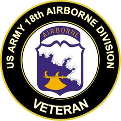 US Army Veteran 18th Airborne Division Sticker Decal