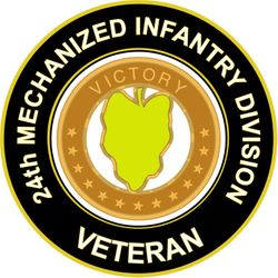 US Army Veteran 24th Mechnized Division Sticker Decal