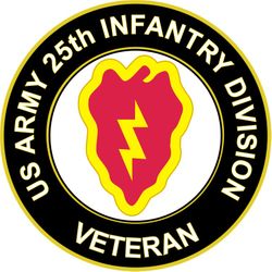 US Army Veteran 25th Infantry Division Sticker Decal