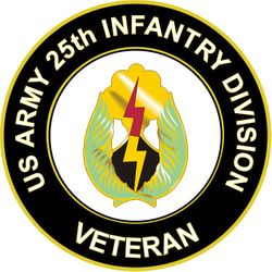 US Army Veteran 25th Infantry Division Unit Crest Sticker Decal