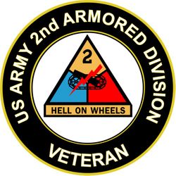 US Army Veteran 2nd Armored Division Sticker Decal