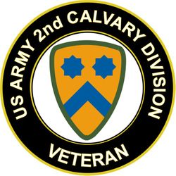 US Army Veteran 2nd Cavalry Division Sticker Decal