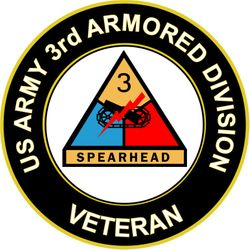 US Army Veteran 3rd Armored Division sticker decal