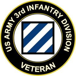 US Army Veteran 3rd Infantry Division sticker decal
