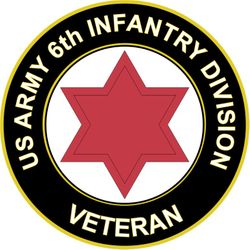 US Army Veteran 6th Infantry Division sticker decal