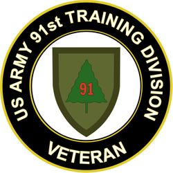 US Army Veteran 91ST TRAINING DIVISION ROUND Sticker Decal