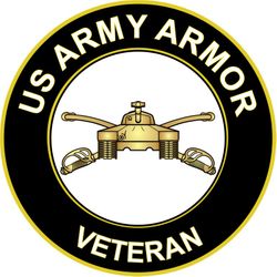 US Army Veteran Armor Sticker Decal