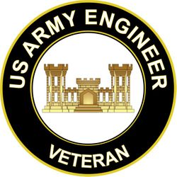 US Army Veteran Army Engineer Sticker Decal