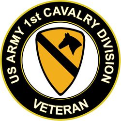 US Army Veteran Cavlary Division Sticker Decal