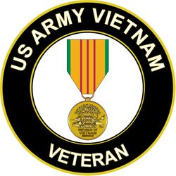 US Army Vietnam Veteran Medal Sticker Decal