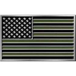 US Flag Subued Belt Buckle (3-1/4")