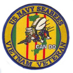 US Navy Seabees Vietnam Veteran 4" Patch