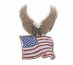 USA Flag W/Eagle Lapel Pin