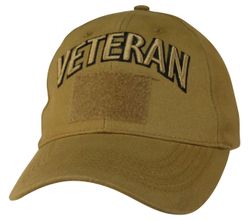 Veteran Coyote Brown Cap with Hook and Loop Front