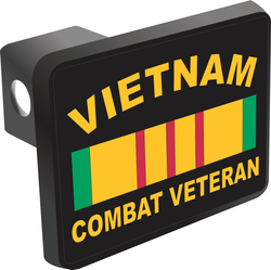 Vietnam Combat Veteran with Ribbon Hitch Cover