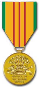 Vietnam Service Ribbon Medal 3.8" Die-Cut Vinyl Decal Sticker