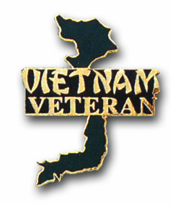 Vietnam Veteran Map Lapel Pin