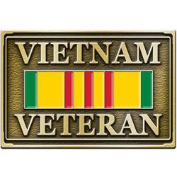Vietnam Veteran Service Ribbon Belt Buckle (3-1/8")