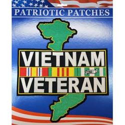 Vietnam Veteran with Ribbons and Map Jacket Patch
