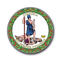 Virginia State Seal 5.5" Vinyl Transfer Decal