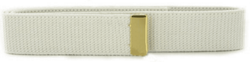 White Gold Tip Regulation Web Belt