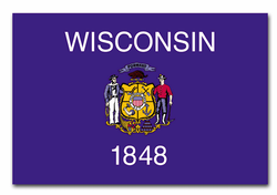 Wisconsin 3' x 5' Nylon State Flag