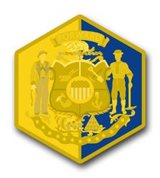 Wisconsin State Area Command Unit Crest 3.8" Vinyl Transfer Decal