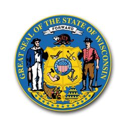 Wisconsin State Seal Vinyl Transfer Decal
