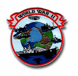 World War II  4  1/2" Military Patch