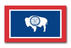 Wyoming State Flag 11.75" Vinyl Transfer Decal