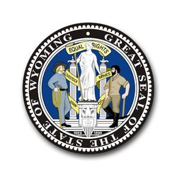 Wyoming State Seal 10" Vinyl Transfer Decal