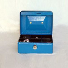 A1 Quality cash boxes: strong steel cash box blue A1 Quality cash boxes: strong steel cash box blue