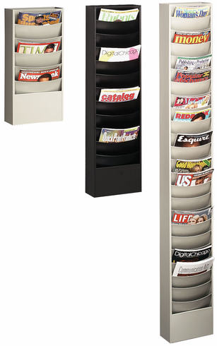 Buddy 0862 Eclipse Line Curved Steel Literature Rack with 11 Pocket