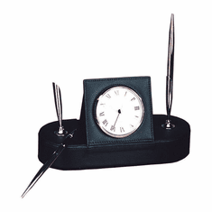 Buddy 9231 Roma Desk Clock with Double Pen Stand