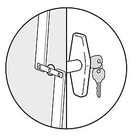 Commercial 4290 Lock-Standard T-Handle Replacement for Pedestal Drop Boxes with (2) Keys