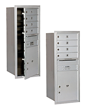 Commercial 4C 3711S-04 Standard Horizontal Single Column Mailboxes