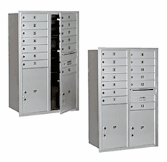 Commercial 4C 3713D-13 Standard Horizontal Double Column Mailboxes