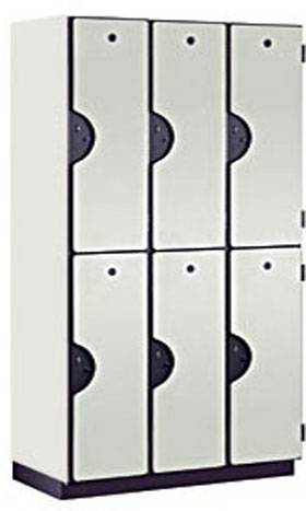 Locker 22368 3 Wide 6 Feet High 18 Inches Deep Double Tier Extra Wide Designer Lockers