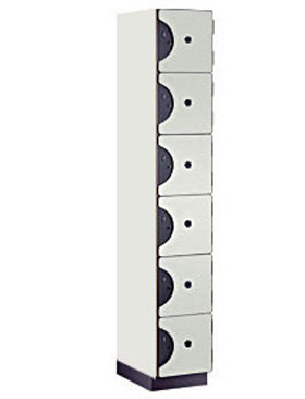 Locker 36168 1 Wide 6 Feet High 18 Inches Deep Six Tier Box Style Designer Lockers