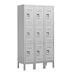 Locker 63358 3 Wide 5 Feet High 18 Inches Deep Triple Tier Standard Lockers