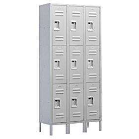 Locker 63368 3 Wide 6 Feet High 18 Inches Deep Triple Tier Standard Lockers