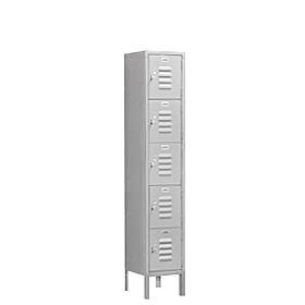 Locker 65152 Five Tier 1 Wide 5 Feet High 12 Inches Deep Box Style Standard Lockers