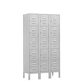 Locker 65352 Five Tier 3 Wide 5 Feet High 12 Inches Deep Box Style Standard Lockers